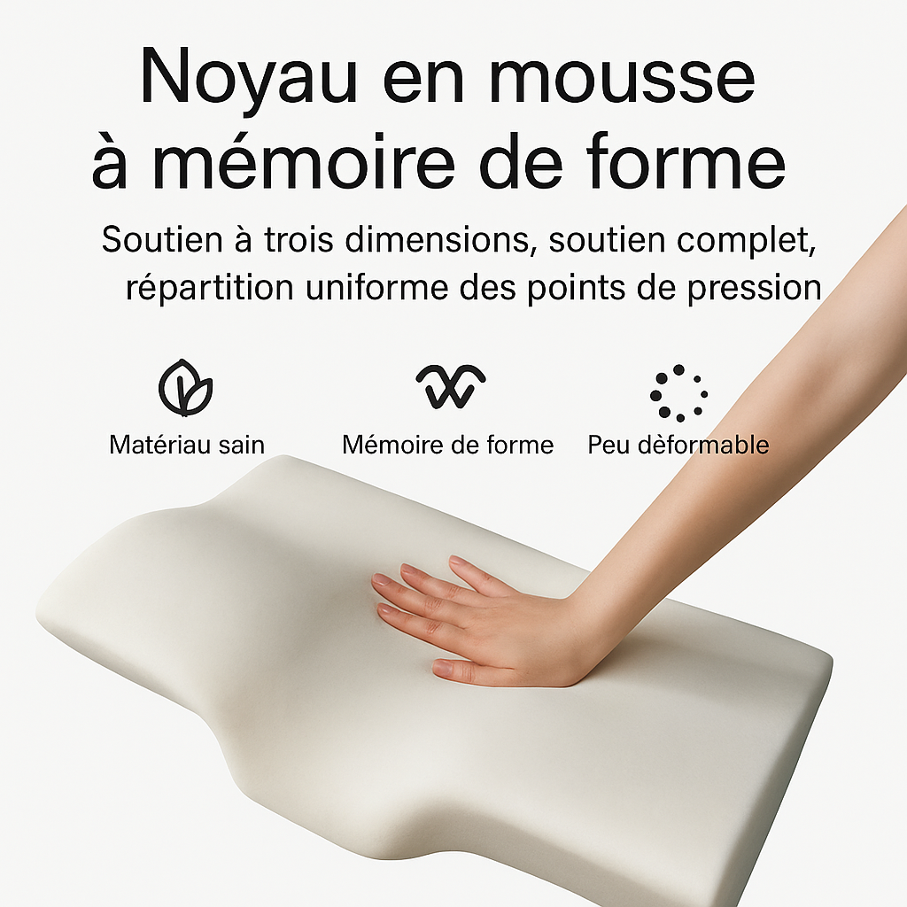 Oreiller cervical à mémoire de forme