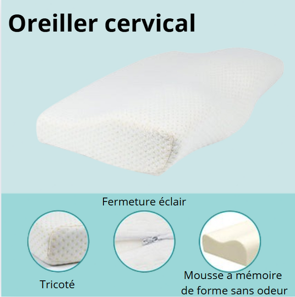 Oreiller cervical à mémoire de forme